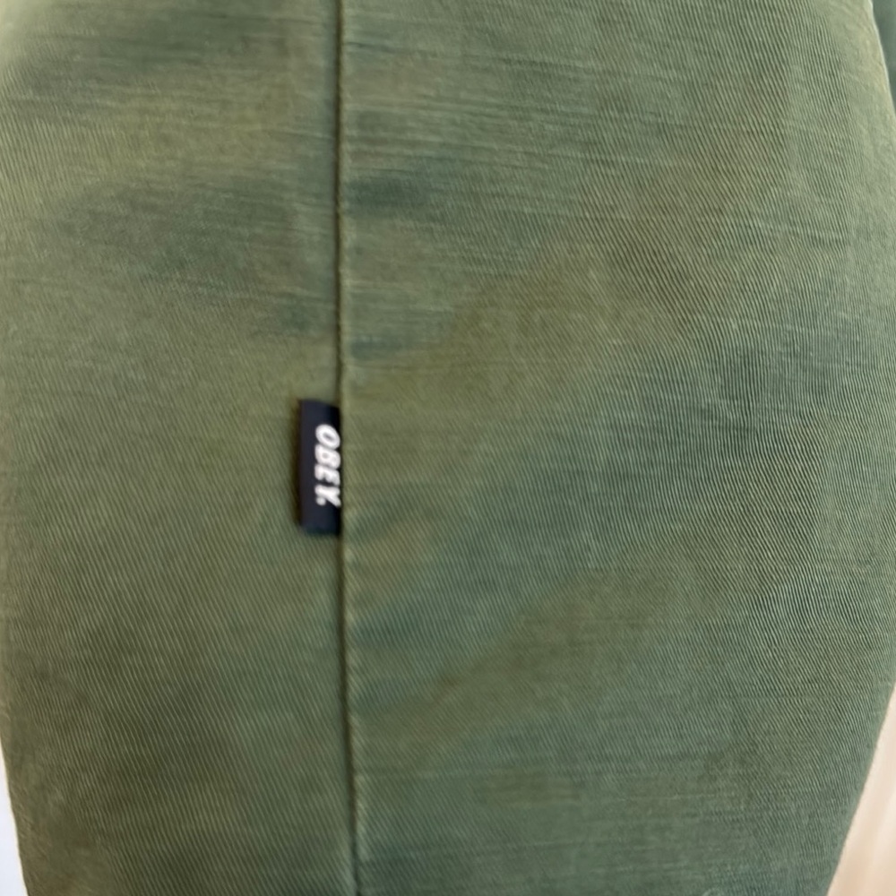 OBEY slugger optional fishtail Men's Green Hooded Jacket - Picture 11 of 15